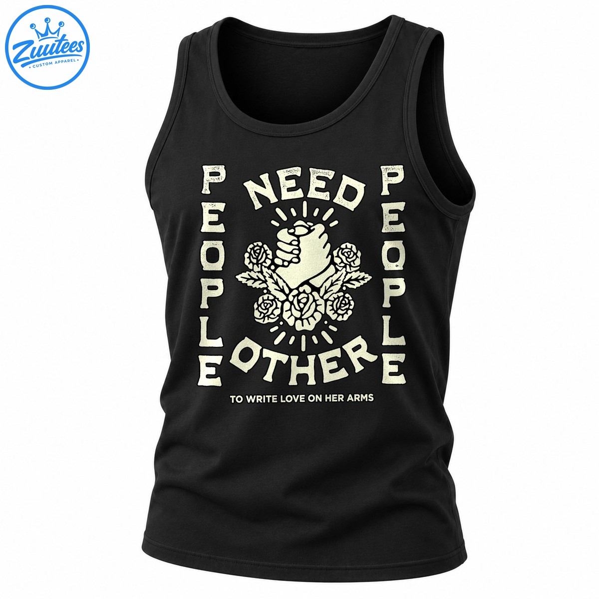 People Need People Floral Hand Illustration Tank Top