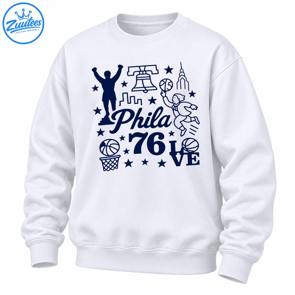 Phila 76 Love Basketball Philadelphia Team Sweatshirt
