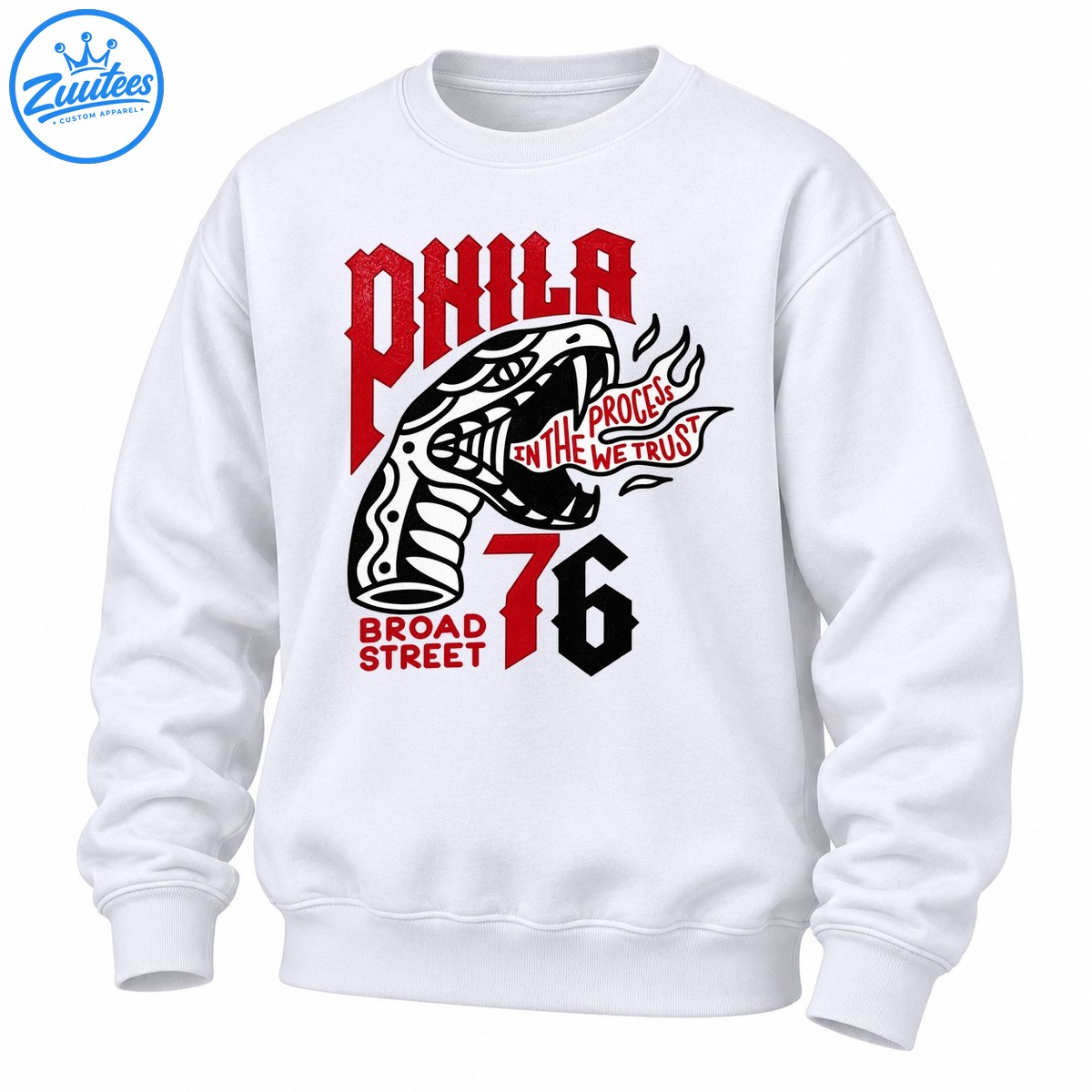 Philadelphia 76ers Broad Street In The Process We Trust Sweatshirt