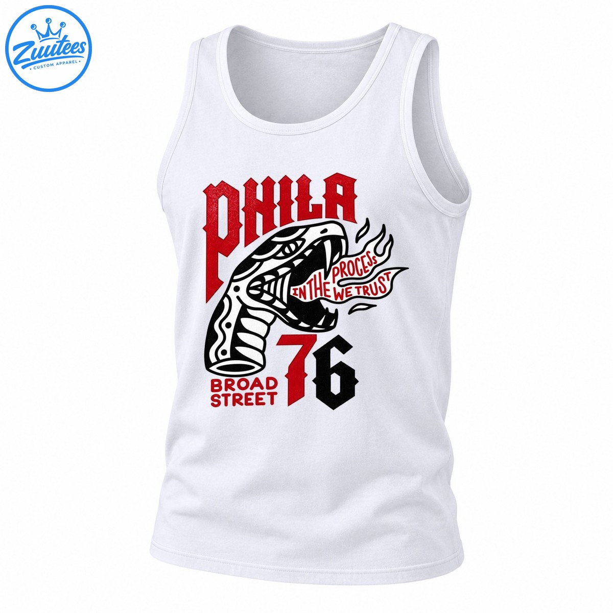 Philadelphia 76ers Broad Street In The Process We Trust Tank Top