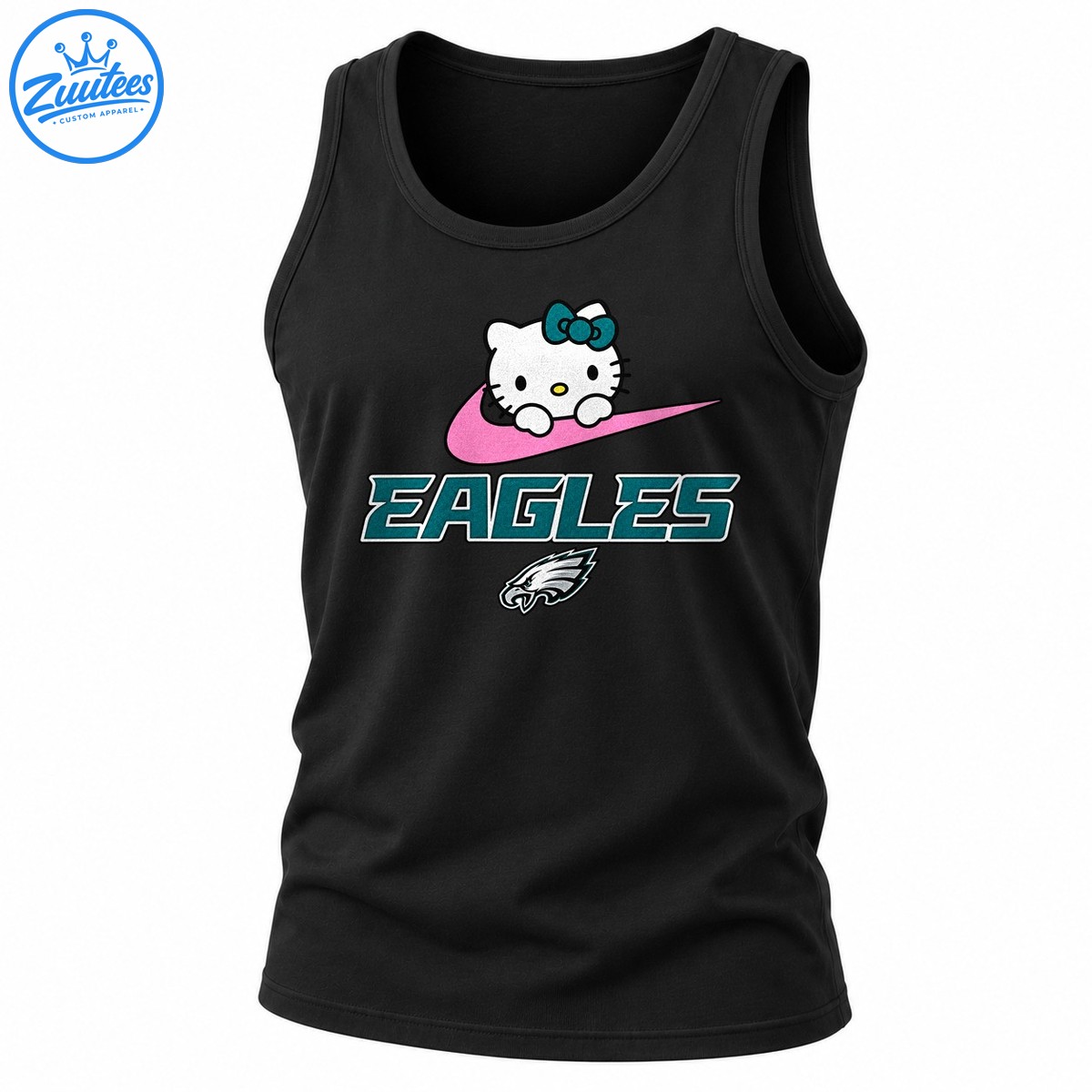 Philadelphia Eagles Just A Girl Who Loves Hello Kitty Cheer Tank Top