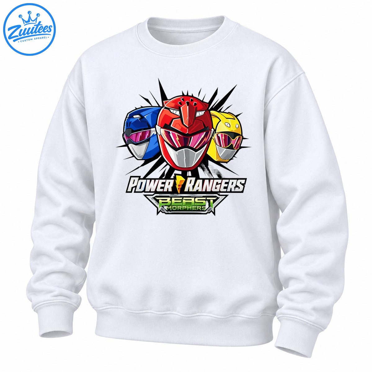 Power Rangers Beast Morphers Helmet Trio Sweatshirt