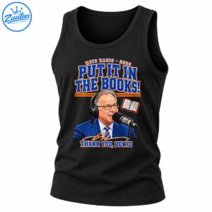 Put It In The Books Thank You Howie Mets Radio 2026 shirt design with a broadcaster, microphone, and open book