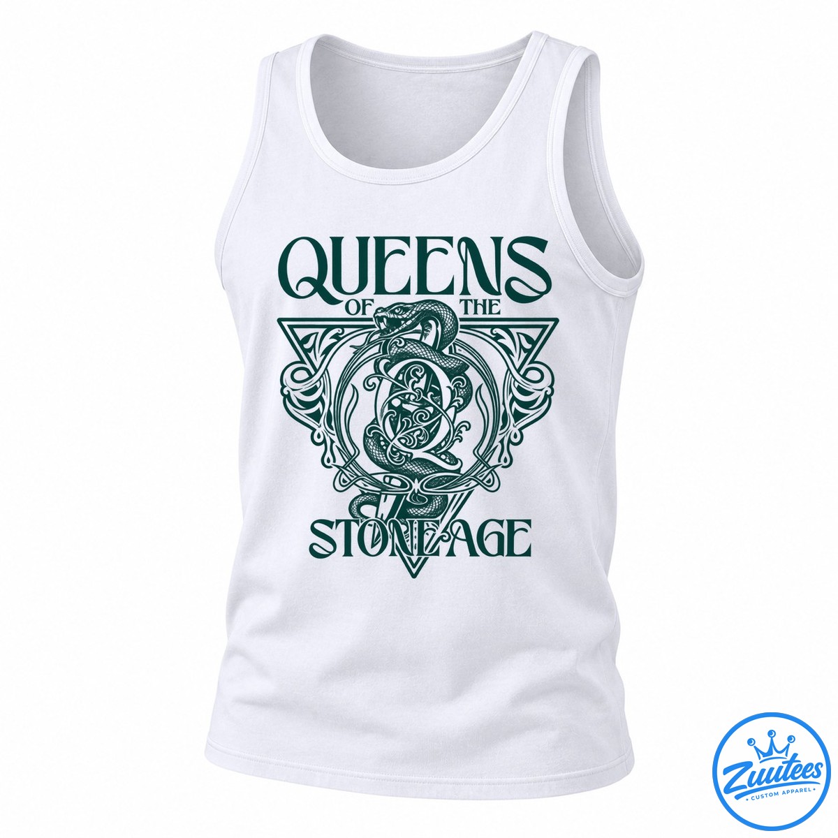 Queens Of The Stone Age Snake And Dagger Logo Tank Top