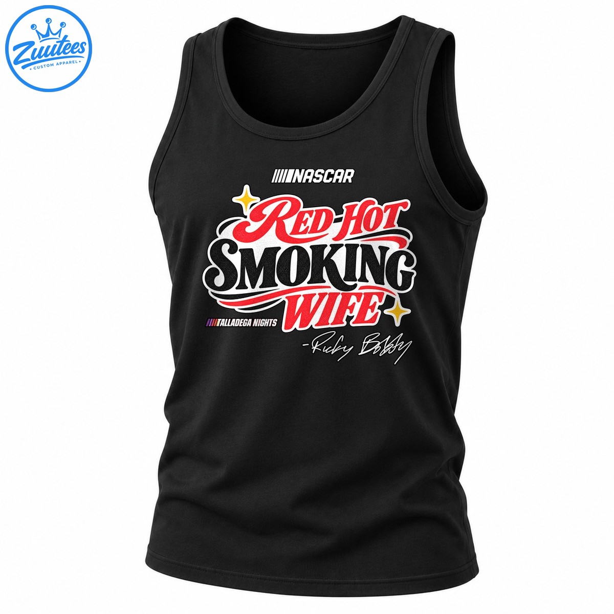 Red Hot Smoking Wife Talladega Nights Racing Graphic Tank Top