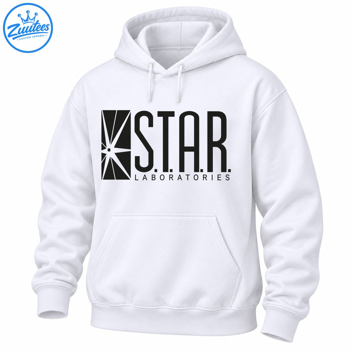 S.T.A.R. Laboratories shirt design with bold black lettering and an angular geometric starburst emblem S.T.A.R. Laboratories shirt design with bold black lettering and an angular geometric starburst emblem
