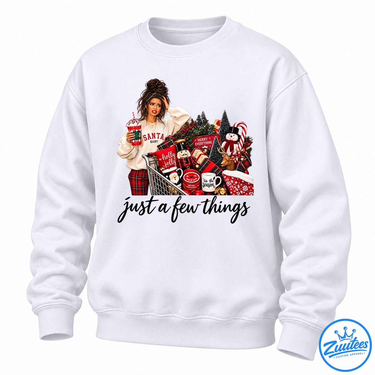 Santa Baby Just A Few Things Christmas Shopping Sweatshirt
