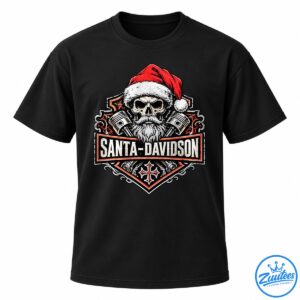 Santa Claus X Harley Davidson Santa Davidson Riding Hard On Christmas Eve Shirt