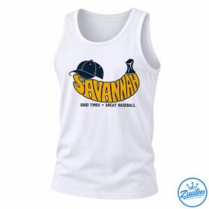 Bold yellow baseball lettering with a navy cap and the phrase Good Times Great Baseball.