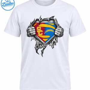 Grayscale hands tear open a jagged shield revealing cardinal red, gold, blue, yellow lightning, and SC lettering.