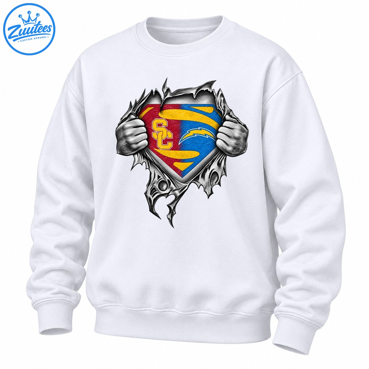 SC Trojan Chargers Lightning Shield Graphic Sweatshirt