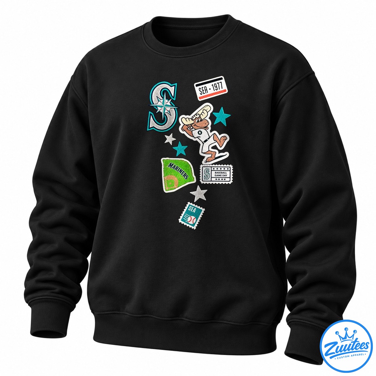 Seattle Mariners New Era City Patch Mascot Sweatshirt