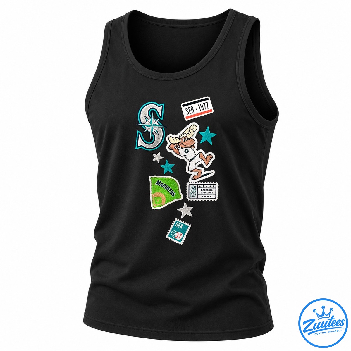 Seattle Mariners New Era City Patch Mascot Tank Top