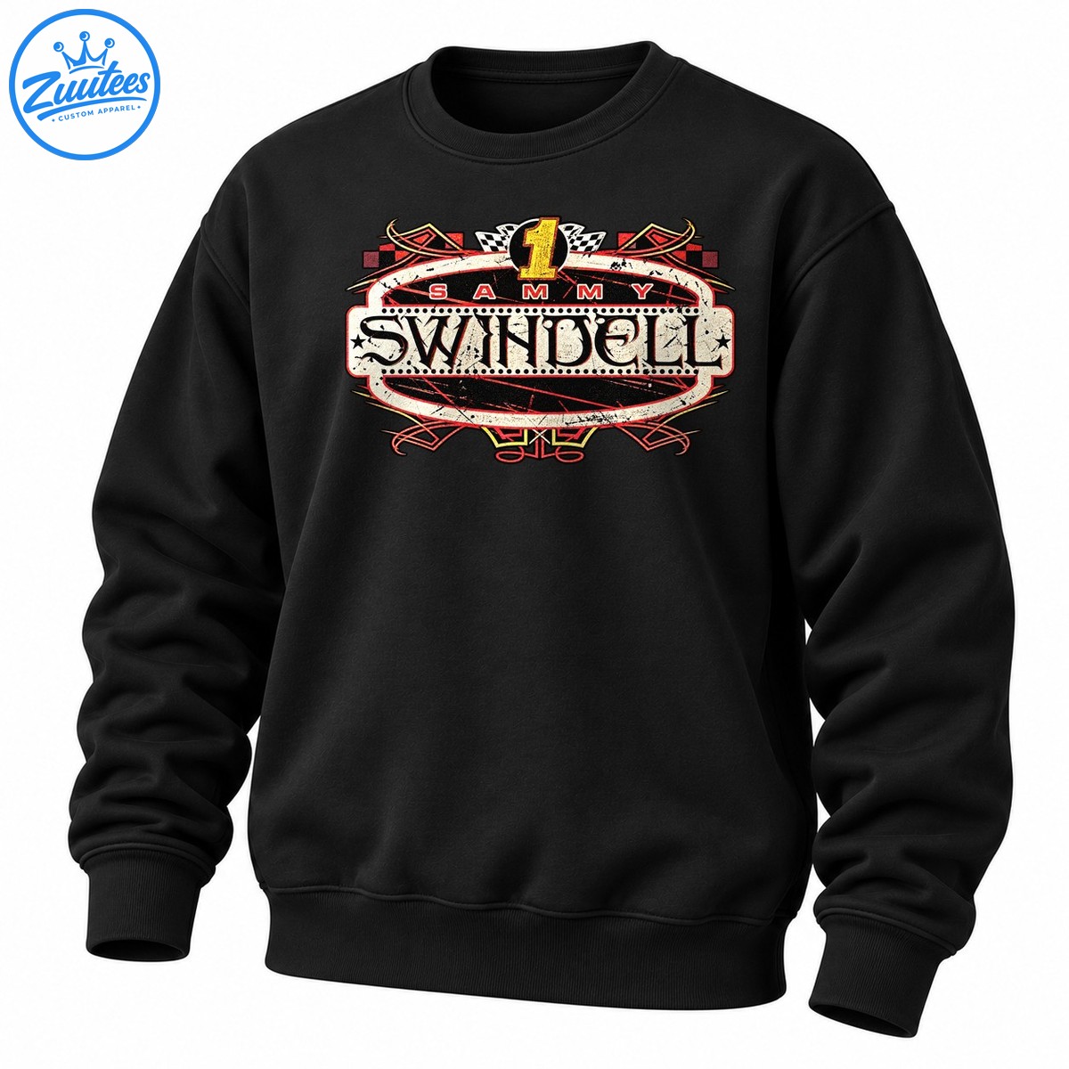 Slammin’ Sammy Swindell 5 Tim Champion Car Racing Sweatshirt