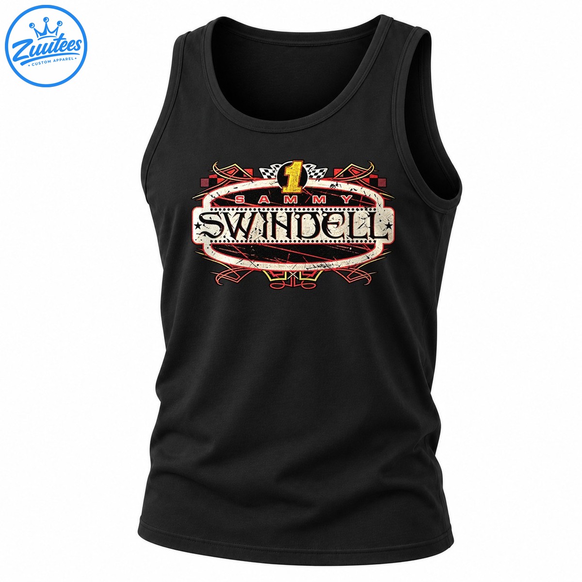 Slammin’ Sammy Swindell 5 Tim Champion Car Racing Tank Top
