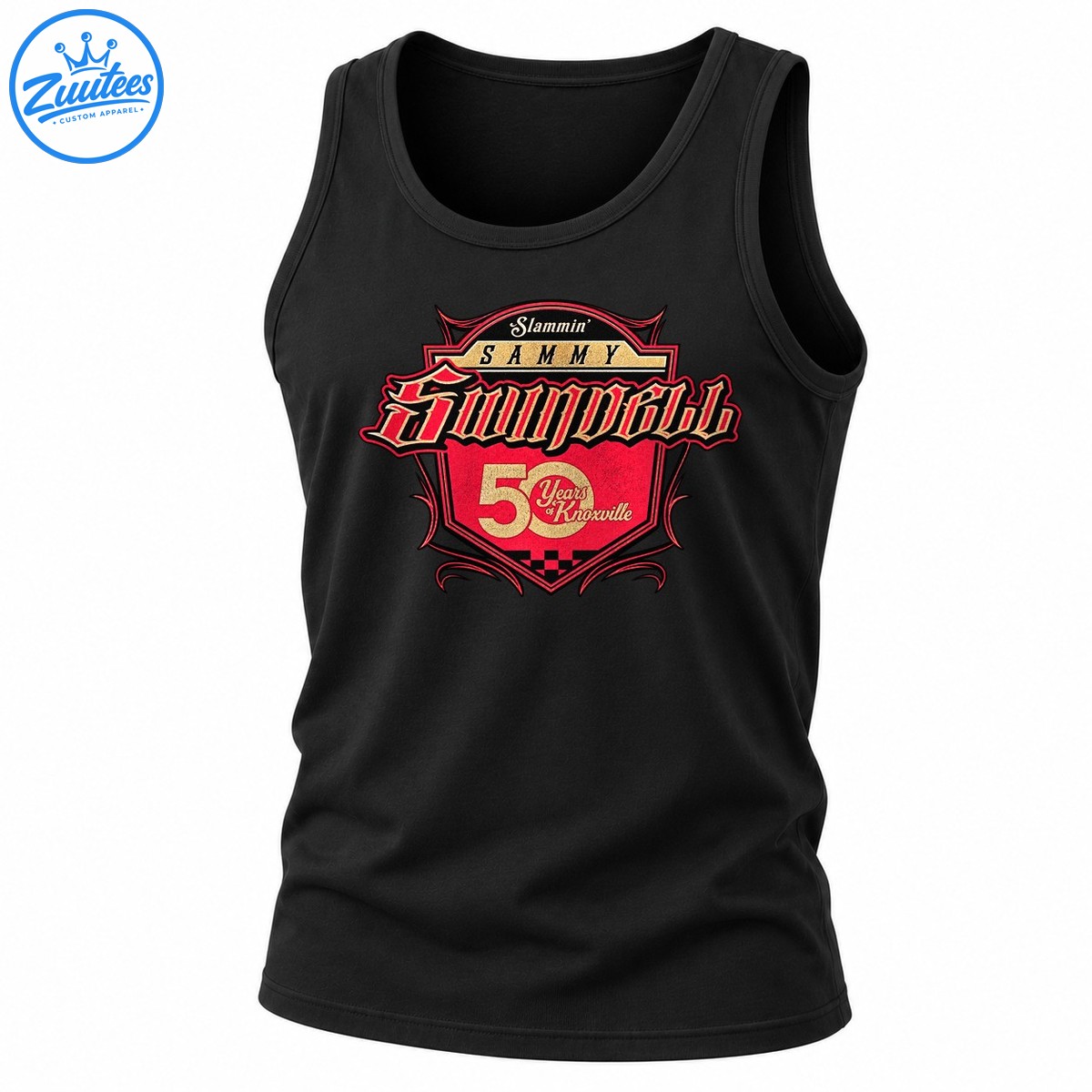 Slammin’ Sammy Swindell 50th Knoxville Car Racing Tank Top