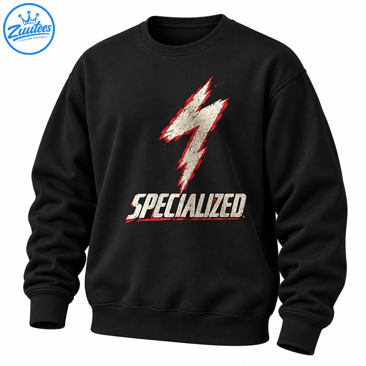 Specialized Lightning Bolt Distressed Graphic Cycling Sweatshirt