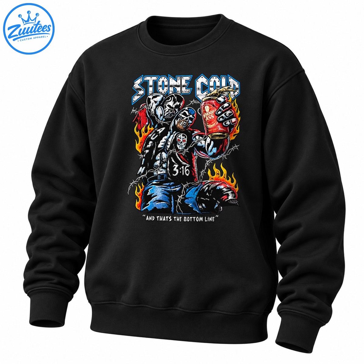 Stone Cold 3:16 Skull Wrestler Graphic Sweatshirt