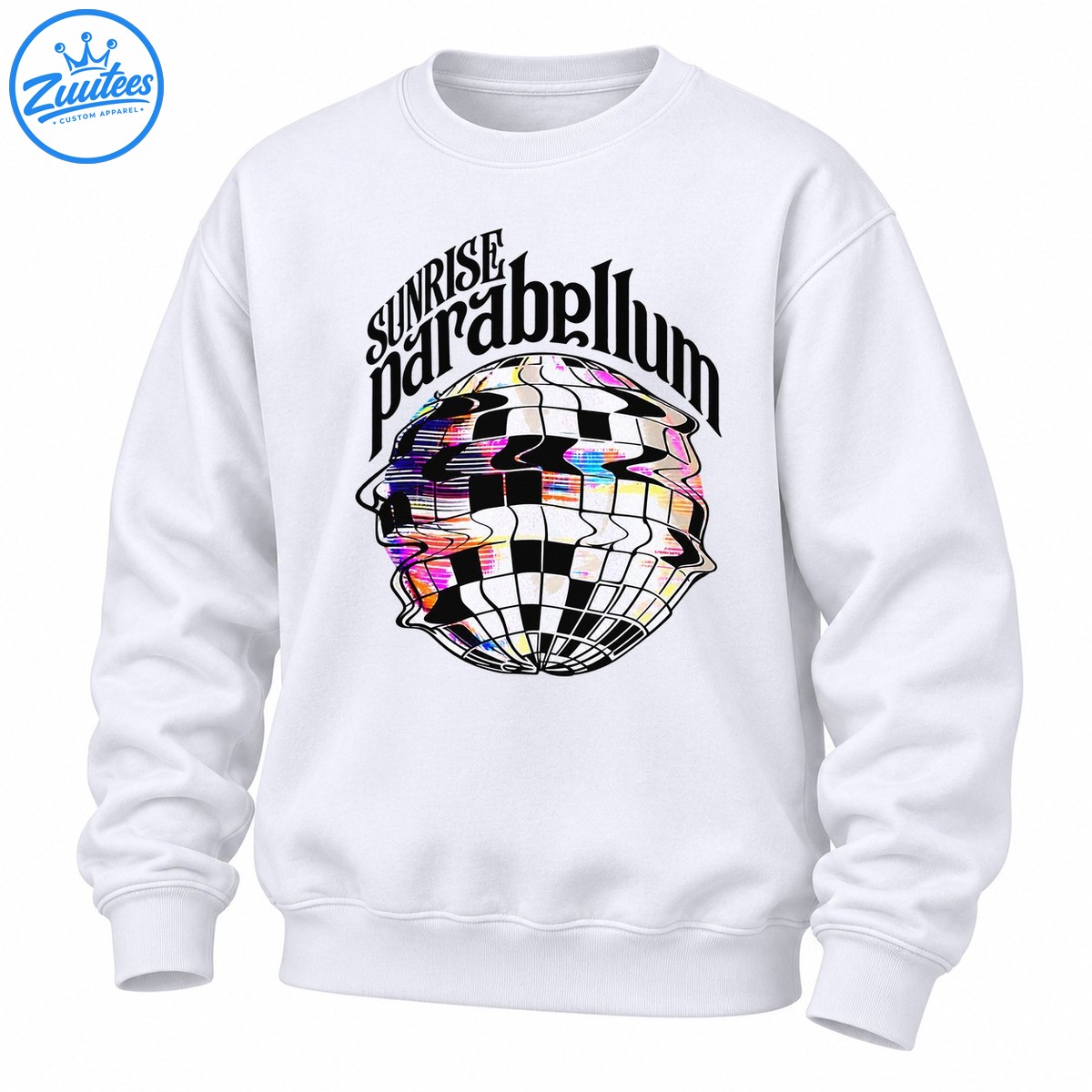 Sunrise Parabellum Glitch Disco Ball Abstract Sweatshirt