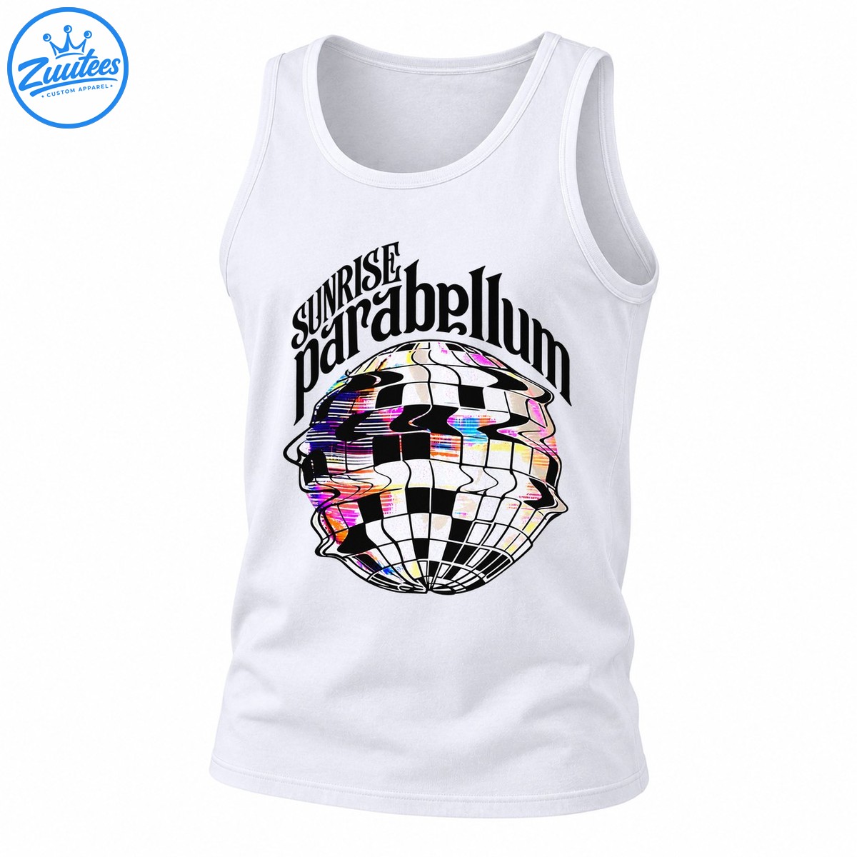 Sunrise Parabellum Glitch Disco Ball Abstract Tank Top