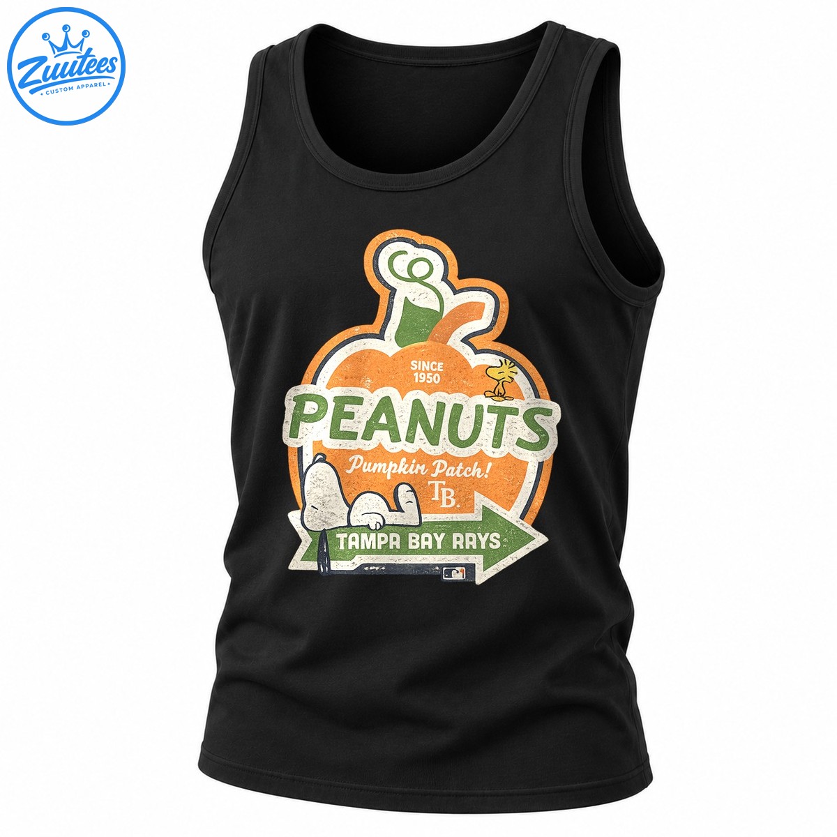Tampa Bay Rays Peanuts Pumpkin Patch Vintage Tank Top