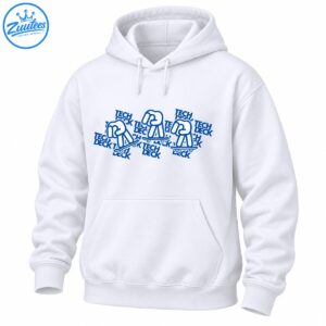 Tech Deck fingerboard skater shirt graphic with three blue cartoon skateboard figures and repeated TECH DECK lettering