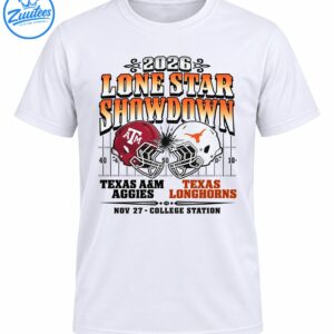 2026 Lone Star Showdown graphic with maroon and white football helmets, bold lettering, and November 27 College Station details