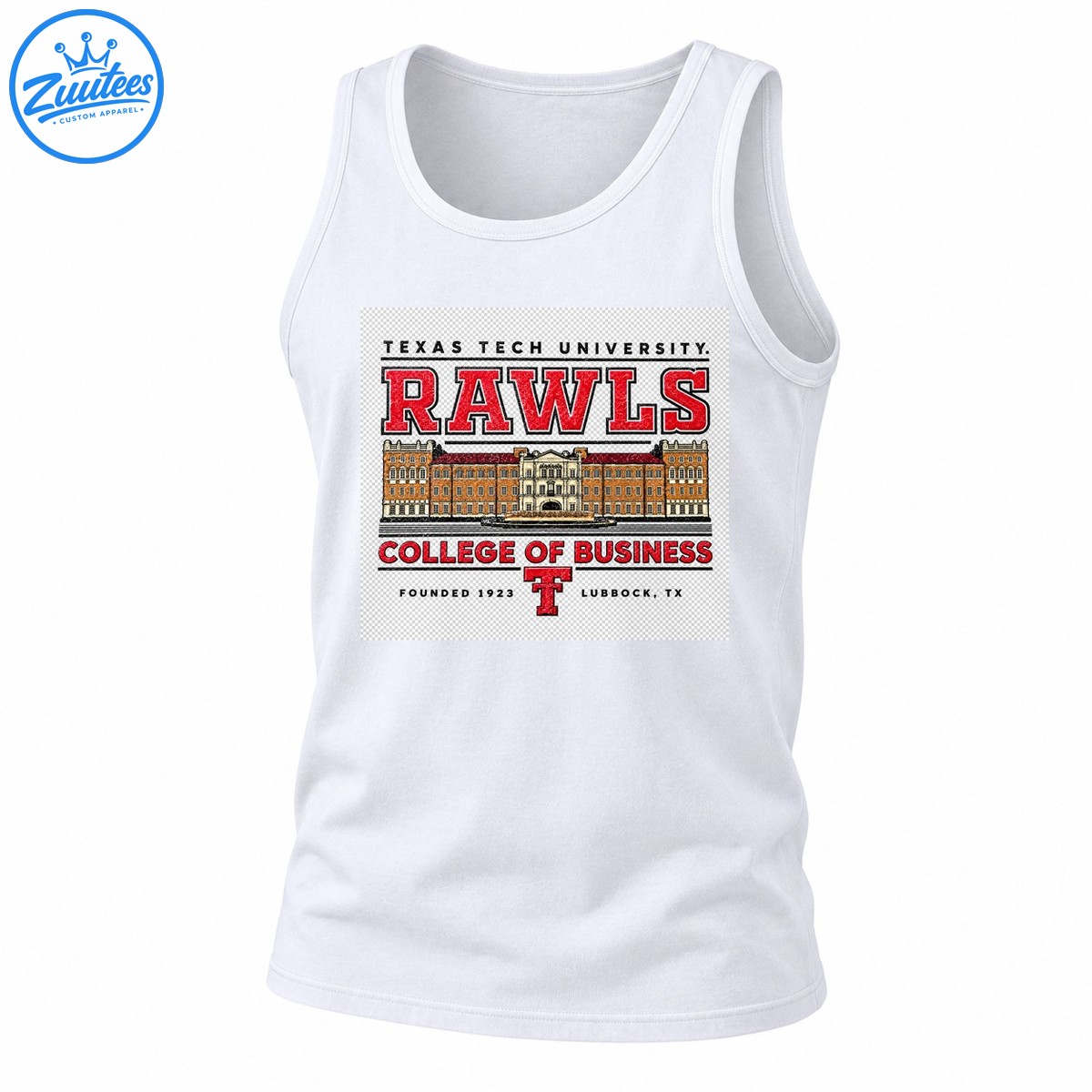 Texas Tech Rawls College Of Business Vintage Building Tank Top