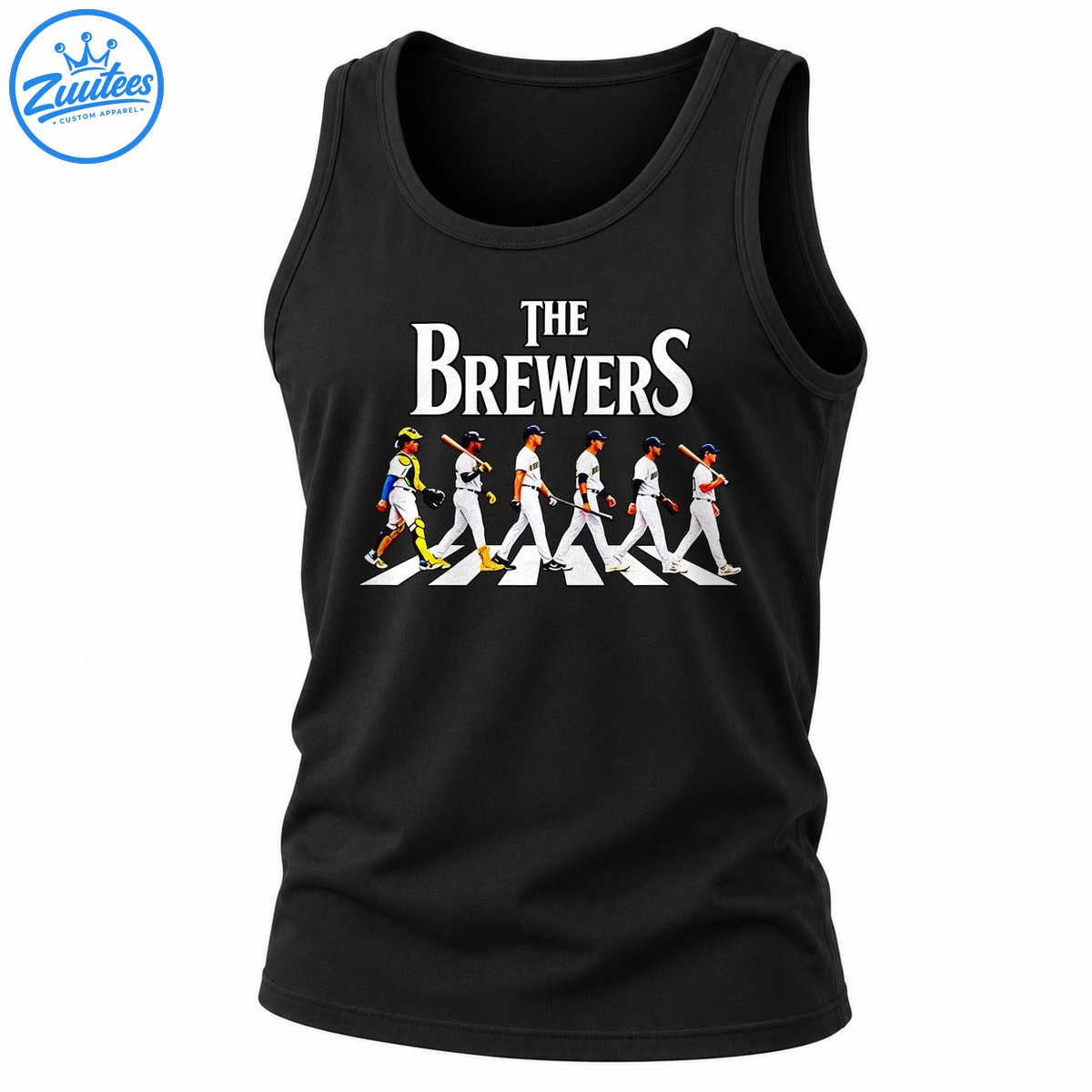 The Brewers Baseball Team Walking Across Crosswalk Graphic Tank Top