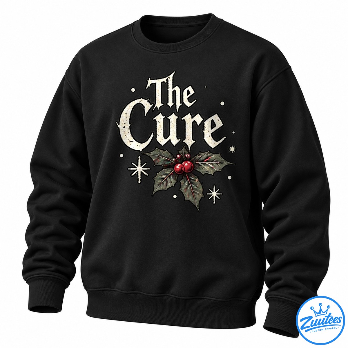 The Cure Merry Christmas Rose Sweatshirt