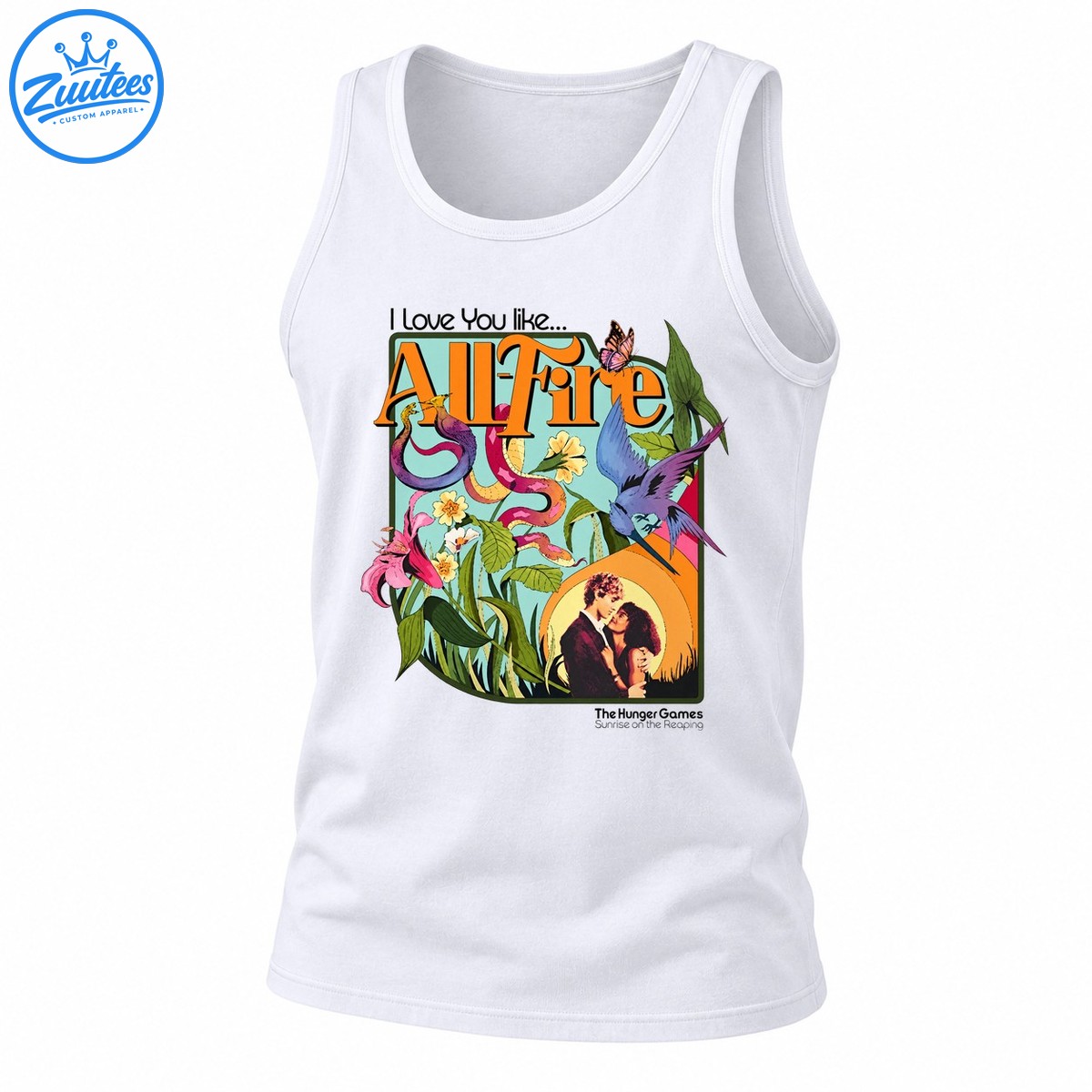 The Hunger Games Sunrise On The Reaping I Love You Like All-fire Tank Top