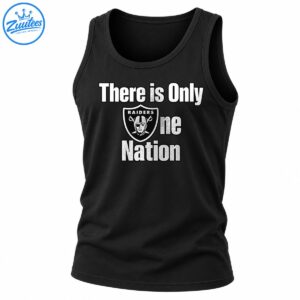 There Is Only One Nation shirt design with distressed white lettering and a black and white football shield emblem