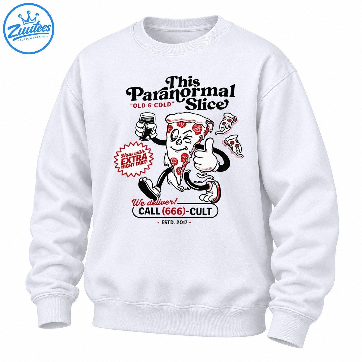 This Paranormal Slice Old and Cold Pizza Horror Sweatshirt