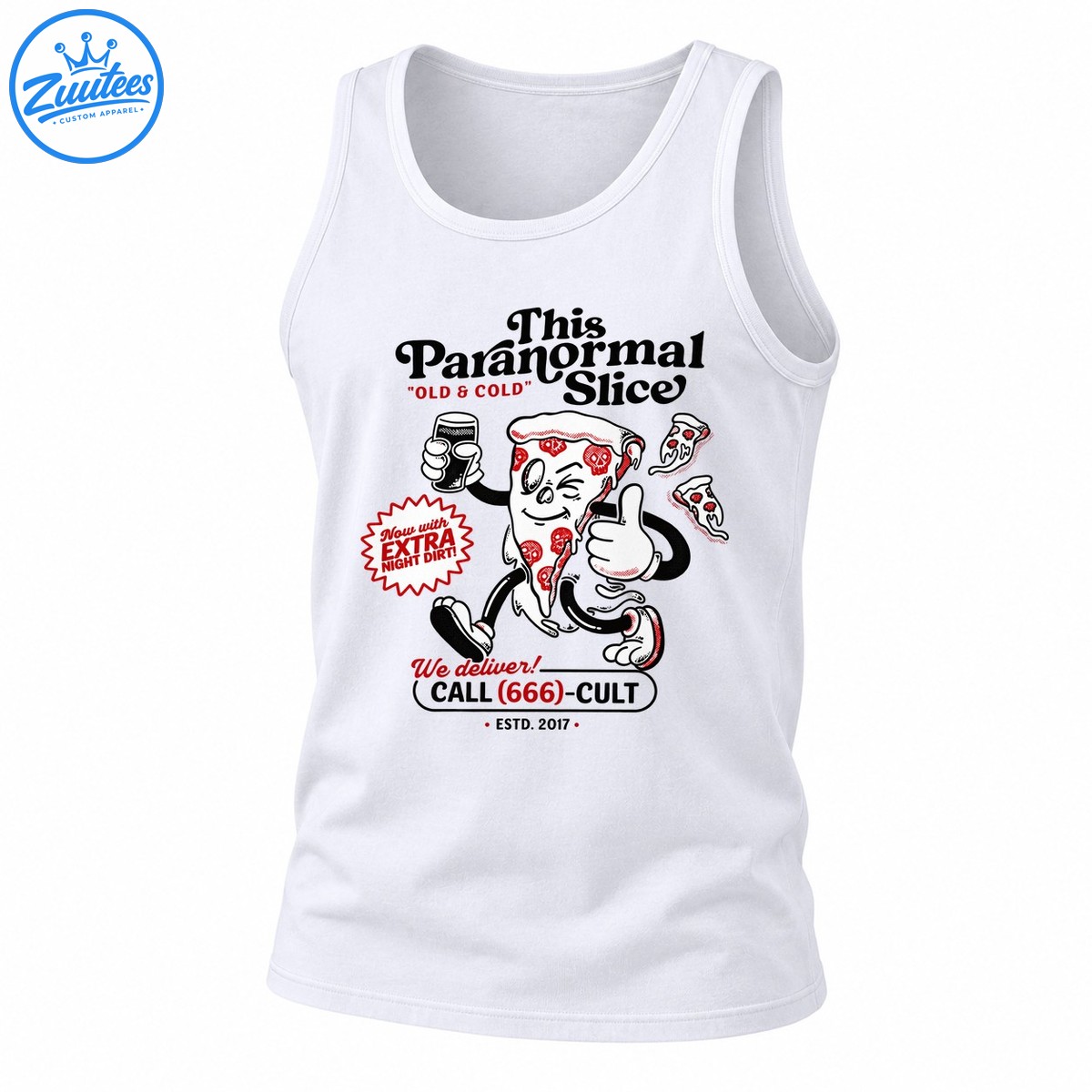 This Paranormal Slice Old and Cold Pizza Horror Tank Top