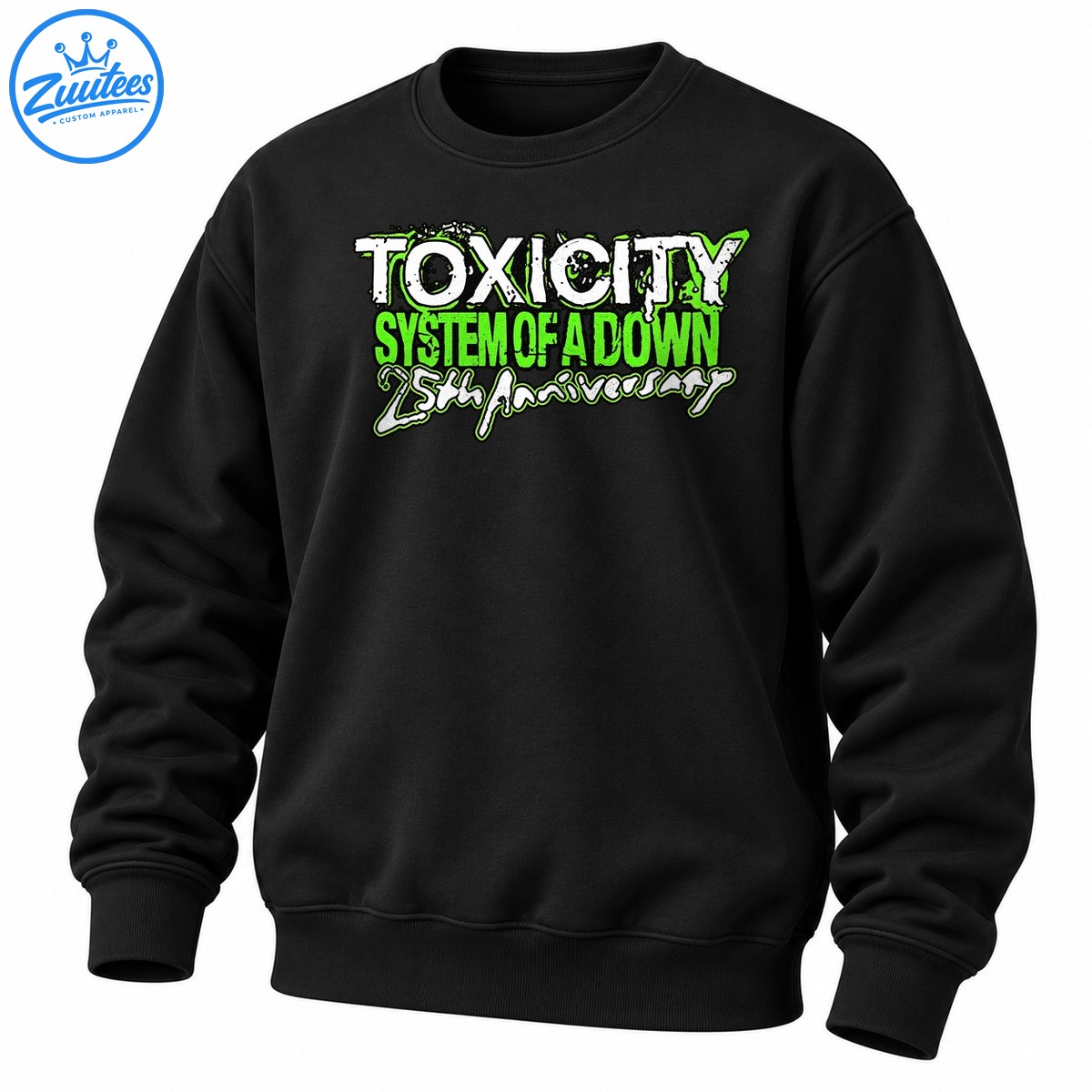 Toxicity 25th Anniversary Distressed Rock Band Sweatshirt