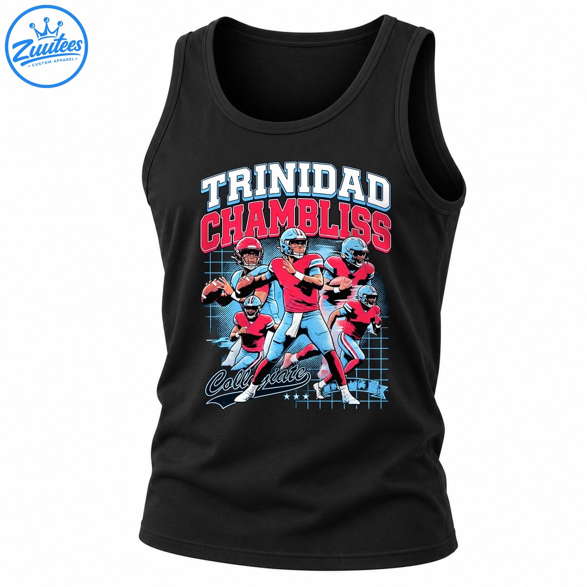 Trinidad Chambliss Collegiate Football Player Graphic Tank Top