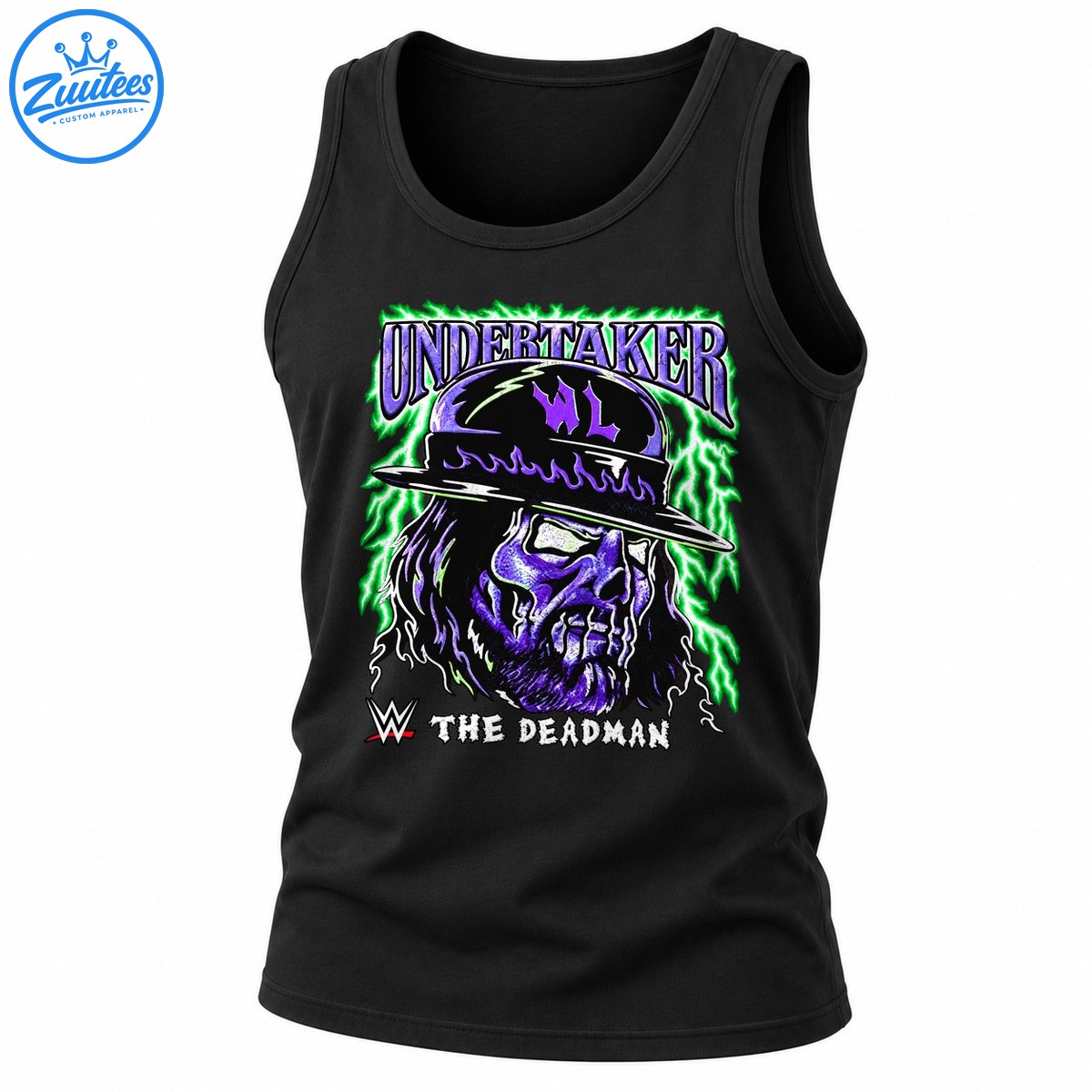 Undertaker The Deadman Gothic Skull Graphic Tank Top