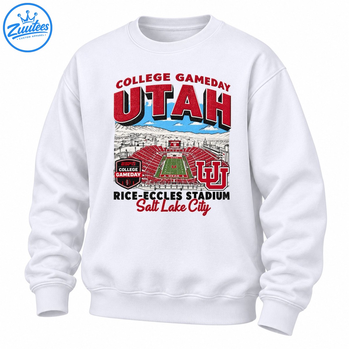 Utah College Gameday Rice Eccles Stadium Salt Lake City Vintage Graphic Sweatshirt