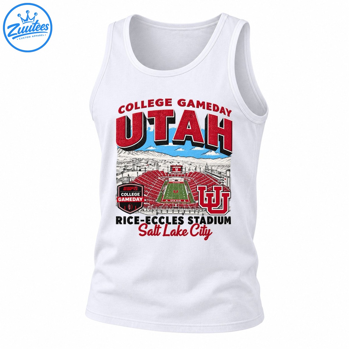 Utah College Gameday Rice Eccles Stadium Salt Lake City Vintage Graphic Tank Top