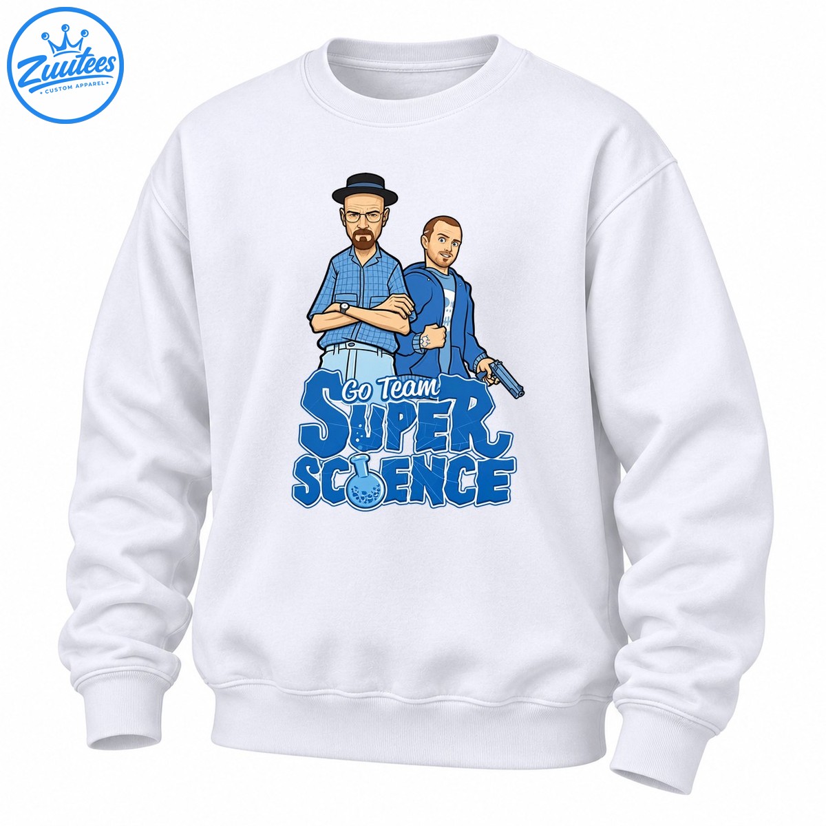 Walter White And Jesse Pinkman Go Team Super Science Sweatshirt