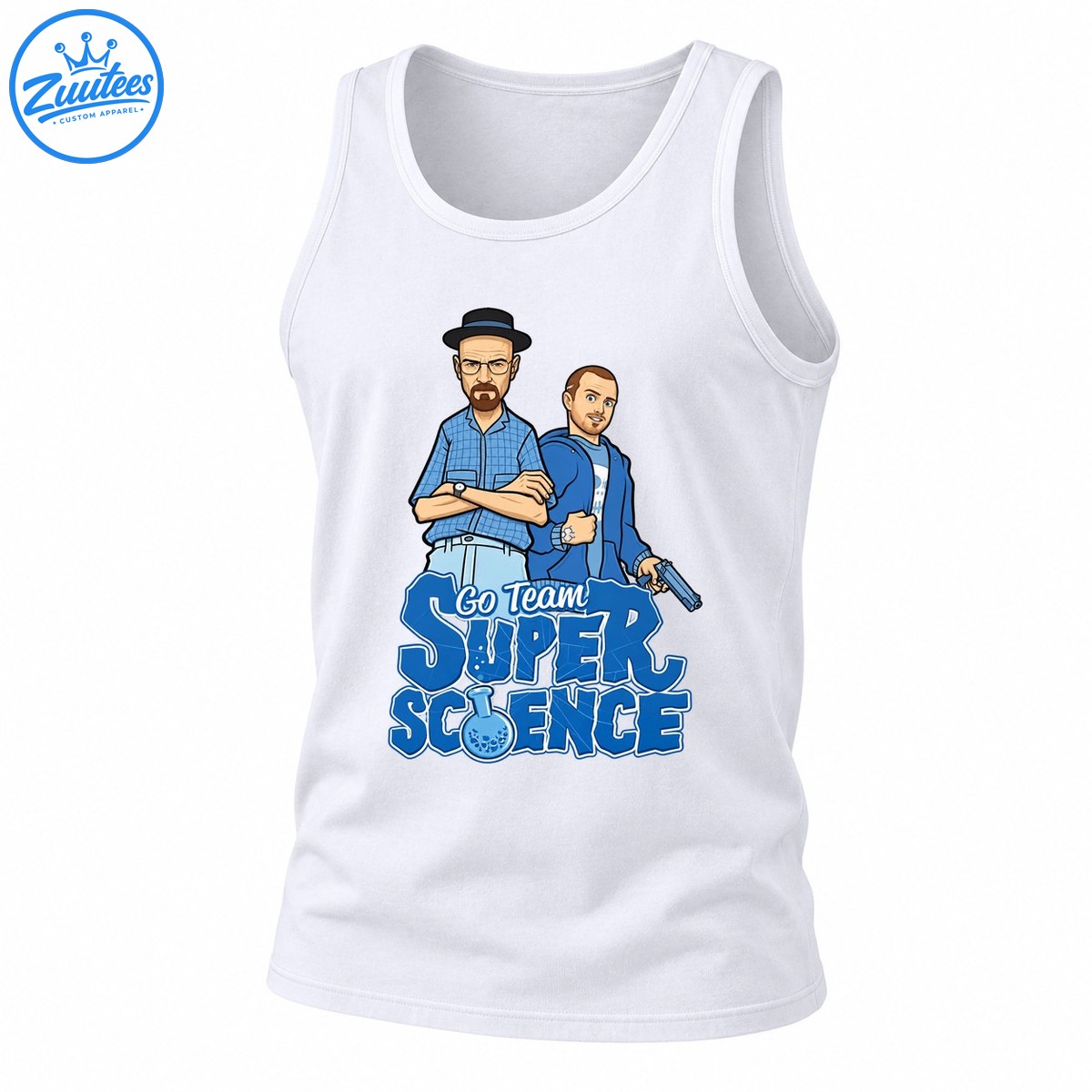 Walter White And Jesse Pinkman Go Team Super Science Tank Top