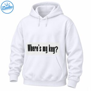 Where's my key shirt design with bold, tall black typography and an oversized question mark