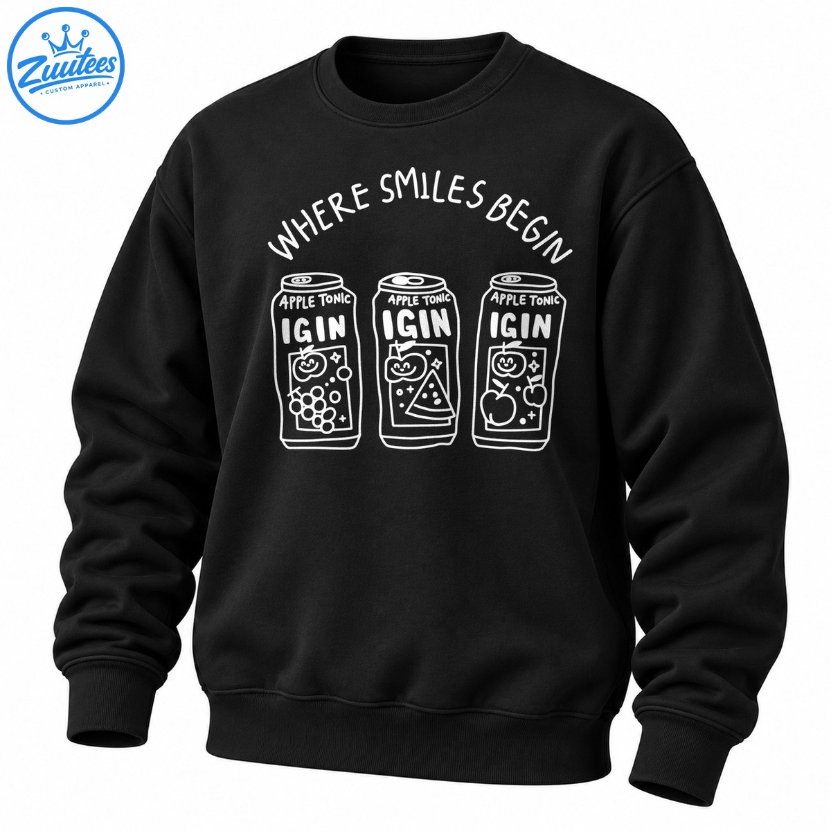 Where Smiles Begin Igin Apple Tonic Retro Graphic Sweatshirt